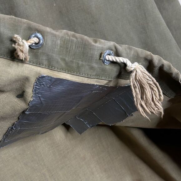 Vintage 1940s WW2 USN Navy Foul Weather Anorak Deck Pullover Jacket Medium - Picture 9 of 12